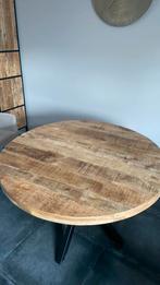 Ronde Eethoek tafel Mango Hout, Huis en Inrichting, Tafels | Eettafels, 100 tot 150 cm, Rond, Ophalen of Verzenden, Zo goed als nieuw