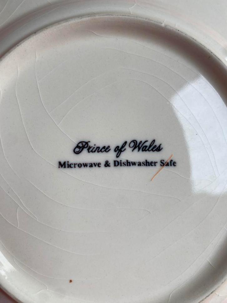 8x Gebaksbordjes Prince of Wales, Huis en Inrichting, Keuken | Servies, Gebruikt, Bord(en), Overige stijlen, Aardewerk, Ophalen