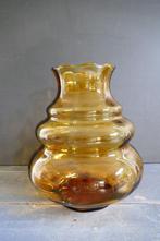 Art Deco Doyen grote glazen vaas amber, Antiek en Kunst, Antiek | Vazen, Verzenden