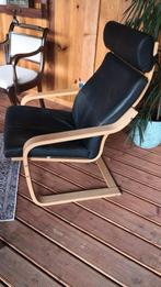 Relaxfauteuil met lederen bekleding, Gebruikt, Ophalen of Verzenden, Modern, 50 tot 75 cm