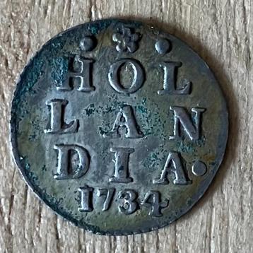 Dubbele Wapenstuiver Holland 1734 beschikbaar voor biedingen