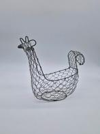Metalen Eiermandje Kip - Landelijke Keukendecoratie, Overige materialen, Mand, Nieuw, Ophalen of Verzenden