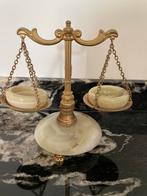 Vintage antieke weegschaal messing & onyx weegschaaltje, Ophalen of Verzenden