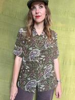 Vintage blouse, maat 42/XL - groen - patroon - 90's, Maat 38/40 (M), Martinelli, ,, Ophalen of Verzenden