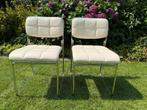 Twee stoelen van kunstleer, Huis en Inrichting, Stoelen, Ophalen, Kunststof, Twee, Wit