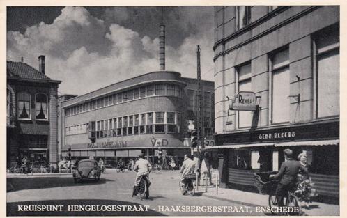 enschede  hengelosestraat  vroom dreesman, Verzamelen, Ansichtkaarten | Nederland, Overijssel, 1960 tot 1980, Ophalen of Verzenden