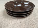 4 nieuwe fondue/gourmet borden onbeschadigd., Nieuw, Ophalen of Verzenden, Bord(en), Effen