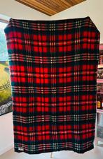 Vintage retro didas deken plaid zuiver wol made in holland, Ophalen of Verzenden, Gebruikt