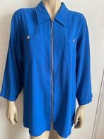 Koningsblauwe blouse met ritssluiting, Blauw, Maat 42/44 (L), Zo goed als nieuw, Verzenden