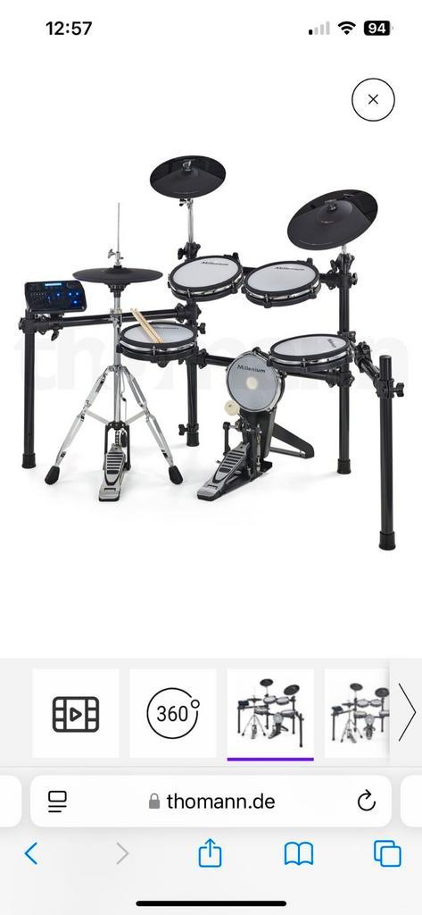 Millenium MPS-750X E-Drum Mesh set, Muziek en Instrumenten, Drumstellen en Slagwerk, Zo goed als nieuw, Overige merken, Ophalen