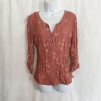 mooi damesshirt met zwaluwen. Mt 44. Merk NafNaf, Kleding | Dames, Bruin, ., Maat 42/44 (L), Ophalen of Verzenden