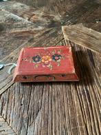 Zeer Oude Mangelbak met bloemmotief volkskunst, Antiek en Kunst, Ophalen of Verzenden