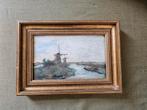 Olieverf op board - molens, Antiek en Kunst, Ophalen of Verzenden