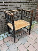 3 Antieke Riet Stoelen, Huis en Inrichting, Stoelen, Ophalen, Gebruikt, Hout, Drie
