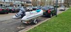 Rubberboot 3.80m met 9.9 pk en trailer te koop, Watersport en Boten, Minder dan 70 pk, Overige merken, Benzine, Gebruikt