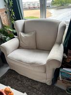 Hele mooie linnen love seat inclusief linnen kussentje, Huis en Inrichting, Fauteuils, Ophalen, Zo goed als nieuw