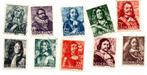 postzegel Nederland 1943-44 Zeehelden, Postzegels en Munten, Ophalen of Verzenden, Na 1940, Gestempeld