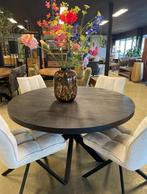 MANGO ZWART RONDE TAFEL BY CHEFMEUBEL, Ophalen, Zwart, Nieuw, Vier