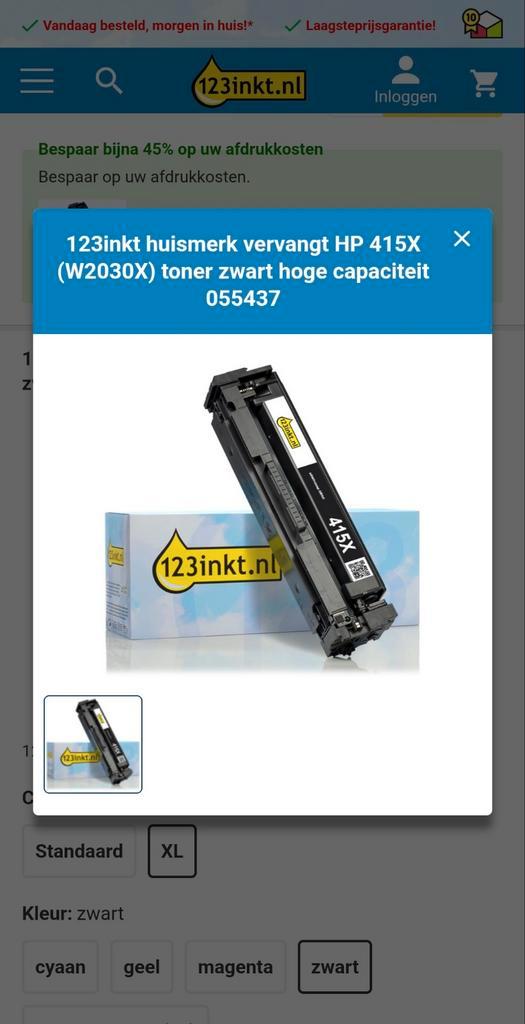 5 x Toner voor HP 415X Color laserjet pro M454, M479 NIEUW, Computers en Software, Printerbenodigdheden, Nieuw, Toner, Ophalen of Verzenden