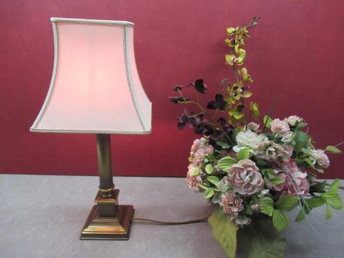 Herda tafellamp jaren 70/80 Hollywood regency, Huis en Inrichting, Lampen | Tafellampen, Gebruikt, Minder dan 50 cm, Metaal, Stof