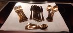9 pers bestek Amefa Austin gold, Ophalen of Verzenden, Gebruikt, Rvs of Chroom, Bestekset