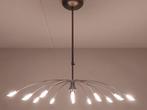 RVS hanglamp (halogeen), Huis en Inrichting, Lampen | Hanglampen, Minder dan 50 cm, Zo goed als nieuw, Ophalen, Glas