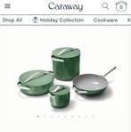 Caraway Pannenset - Sage Green - Zo goed als nieuw!, Huis en Inrichting, Keuken | Potten en Pannen, Overige materialen, Gebruikt