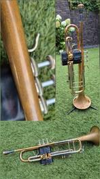 Trompet, Bach Stradivarius, 72G Goldbrass, zeldzaam, Ophalen of Verzenden, Zo goed als nieuw, Bes-trompet, Met koffer