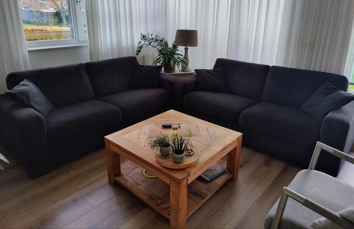 Bankstel, Huis en Inrichting, Banken | Complete zithoeken, Gebruikt, Stof, Ophalen