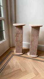 Roze marmeren pilaar pilaren piedestal plantentafel, Ophalen of Verzenden, Zo goed als nieuw