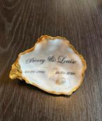 Oester schelp met tekst datum logo alles kan na jou wens, Ophalen of Verzenden