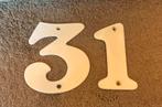 Huisnummer 31 of 13 wit, Ophalen of Verzenden, Zo goed als nieuw