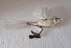 Antieke vogel clip-on ornament glas staart vleugels, Diversen, Kerst, Ophalen of Verzenden, Gebruikt