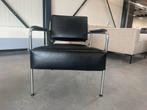 2 Showmodel Design on Stock Spunk fauteuil zwart leer Stoel, Huis en Inrichting, Fauteuils, Ophalen of Verzenden, 50 tot 75 cm