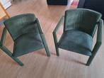 2 groene LeoLux stoelen, Ophalen of Verzenden, Gebruikt, Overige kleuren