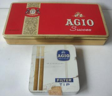 Blikken, dozen en een kistje van Agio sigaren, goede staat. beschikbaar voor biedingen