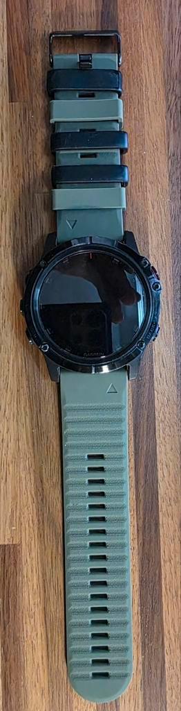 Garmin Fenix 5X plus - Gebruikt in uitstekendeconditie, Sieraden, Tassen en Uiterlijk, Smartwatches, Gebruikt, Android, Groen