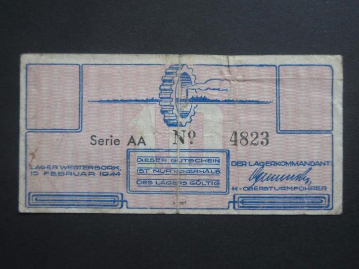 10 Cent 1944 Concentratiekamp Westerbork (03) WW2, Verzamelen, Militaria | Tweede Wereldoorlog, Overige soorten, Overige typen