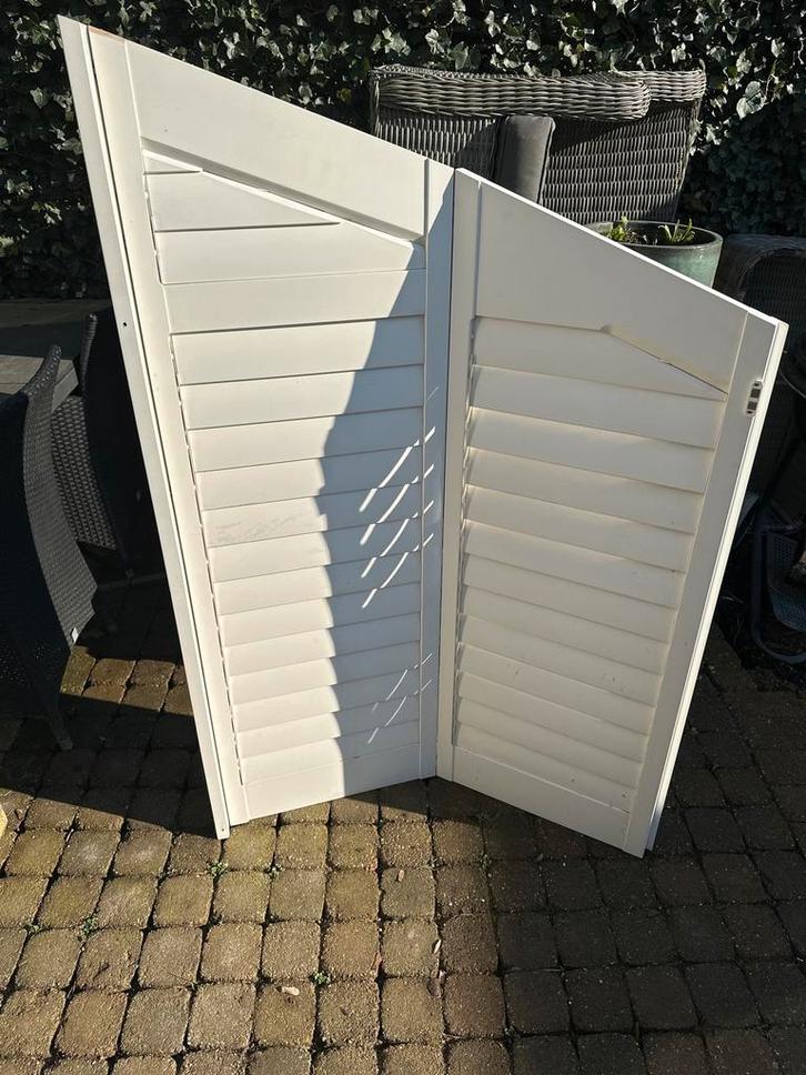 Houten vouwdeuren, Doe-het-zelf en Verbouw, Deuren en Horren, Gebruikt, Binnendeur, 200 tot 215 cm, 80 tot 100 cm, Hout, Vouwdeur