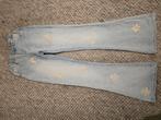Flared jeans met witte bloemen (164), Ophalen of Verzenden, Zo goed als nieuw, Meisje, Broek