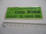 sticker oud ELSLOO Coop WINKEL landbouw agrarisch agri, Verzenden, Zo goed als nieuw, Bedrijf of Vereniging