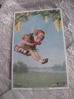 Oude Kaart / Fialkowska - Kinderen op de Schommel, Verzamelen, Ansichtkaarten | Themakaarten, Ongelopen, Kinderen, 1920 tot 1940