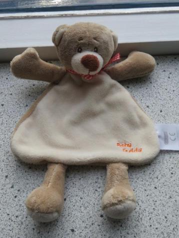 Knuffeldoek beer Baby Teddy merk Ergee rood wit geruit strik beschikbaar voor biedingen