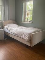 Comfortabel royaal eenpersoonbed 1 m breed met beddegoed!, Huis en Inrichting, Ophalen, Beige, Tweepersoons, 200 cm