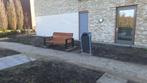 Tuinbank terrasbank hardhout Douglas met stalen onderstel, Hoofdstraat 96A, Nieuw, Ophalen of Verzenden, MH-Tafels
