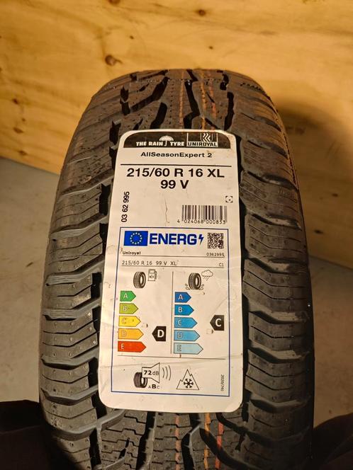 2x 215/60R16 All Season Nieuw Uniroyal, Auto-onderdelen, Banden en Velgen, Band(en), All Season, 16 inch, 215 mm, Personenwagen