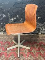Vintage Pagholz plywood kinderstoel schoolstoel, Ophalen, Gebruikt, Bruin, Vintage industrieel schoolstoel Pagholz