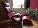 Schommelstoel Fauteuil Leolux, Huis en Inrichting, Ophalen, Zo goed als nieuw, Leer