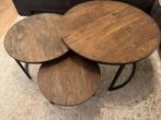 Ronde Salon Tafel Set - Stijlvol en Praktisch, Ophalen, 50 tot 100 cm, Rond, Zo goed als nieuw