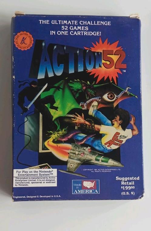 Action 52 (NES), Spelcomputers en Games, Games | Nintendo NES, Gebruikt, 1 speler, Vanaf 3 jaar, Ophalen of Verzenden